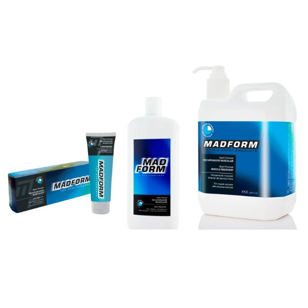 Crema de recuperación muscular Madform Sport Formula. Tubo de 120 ml