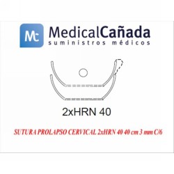 Sutura prolapso cervical 2xhrn 40 40 cm 3 mm c/6