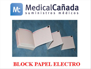 Block papel desfibrilador 300 h. 50 mm x 100 mm nihon hoden tec7100e