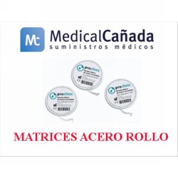 Matrices acero rollo 3 m x 0,03 mm ancho 7 mm polyd