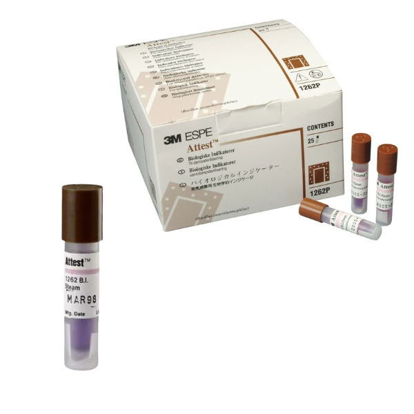 Indicador Biologico de Vapor 3M Attest 1262P Caja de 25 unidades