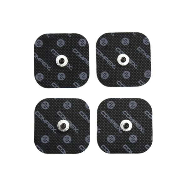 Electrodos Snap Compex con boton para Tens de 5 x 5 cm Bolsa 4 udes