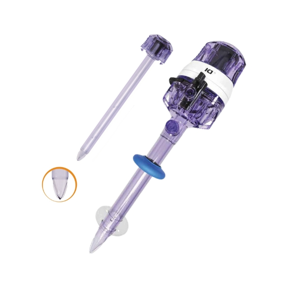 Trocar Balon 5 mm x 100 mm con Punta Optica y Anillo de Retencion