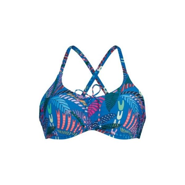 Top bikini protésico modelo Santa Rosa azul diamante