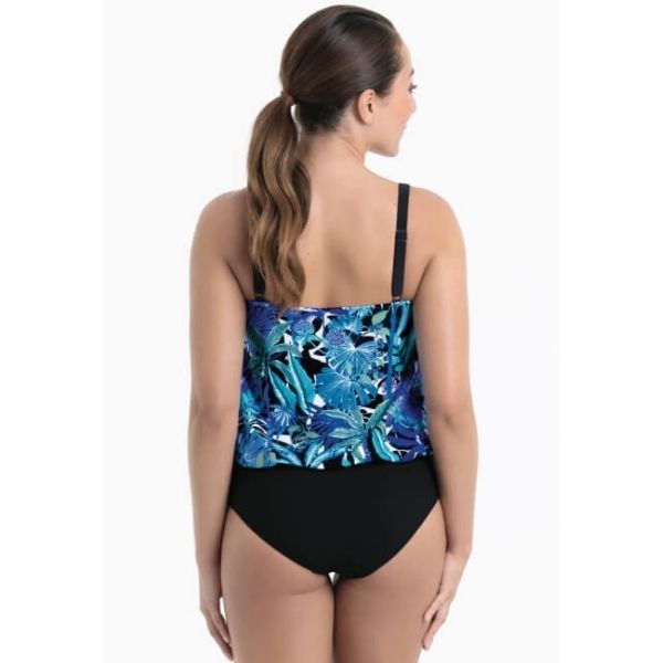 Top tankini protésico modelo Girona azul marino