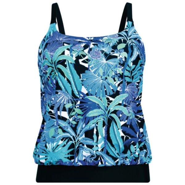Top tankini protésico modelo Girona azul marino