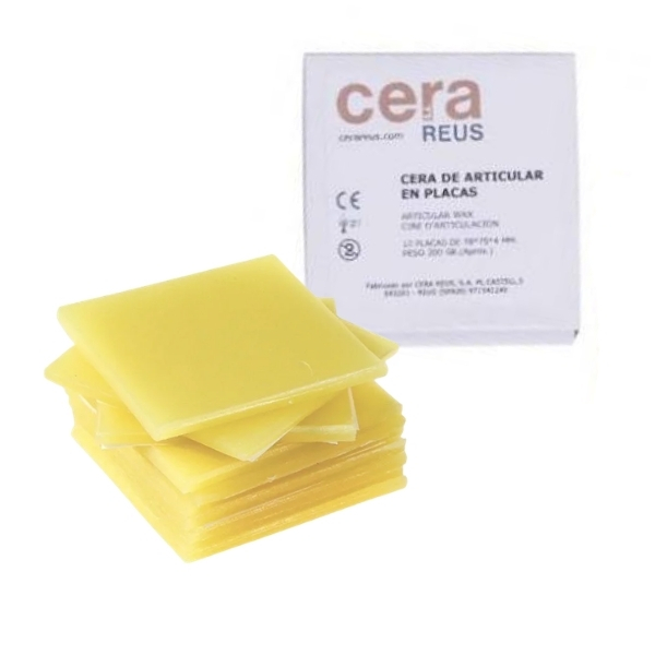 Cera de Articular Amarilla en Placas REUS de 4 mm Caja 10 Unidades