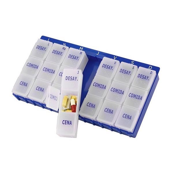 Pastillero semanal 3 tomas diarias grande | Medical Cañada