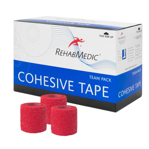 Venda cohesiva tape 5 cm x 4,6 m roja Caja de 30 unidades