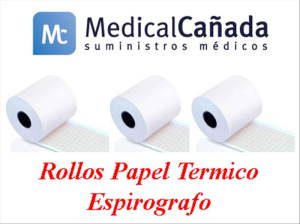 Rollo papel Espirometro 57 mm x 25 m (int.12mm) udad