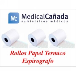 Rollo papel espirometro no termico 57 mm x 25 m (int.12 mm)