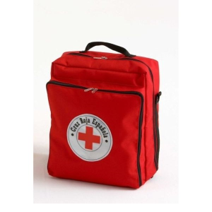 Botiquin/mochila paramedico-cruz roja 40x35x14 cm rojo
