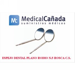 Espejo dental plano rodio n.5 rosca c.s. c/12 mestra