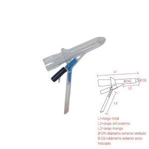 Proctoscopio Deschable Mediano con Luz Fria Integrada