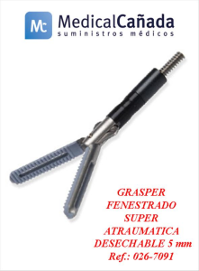 Grasper fenestrado super atraum des. 5 mm udad - 3642