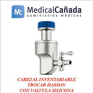 Cabezal inventariable trocar hasson c/valv. silicona