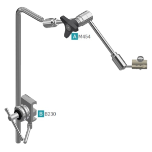 Brazo Mecanico M454 con Fijador PEEK para Separadores Hepaticos, Instrumental y Opticas