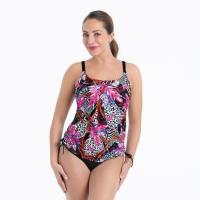 Top tankini protésico Latina rosa estampado
