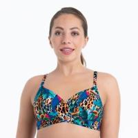 Top de bikini protésico Liberia estampado