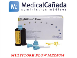 Multicore flow medium 50 gr. + 20 puntas mezcla + 20 puntas intraorales