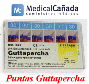 Puntas guttapercha iso zipperer nº 30 c/120