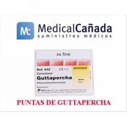 Puntas guttapercha medicaline pirata fina c/100