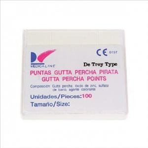 PUNTAS GUTTAPERCHA MEDICALINE PIRATA MEDIUM C/100