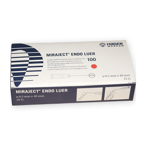 Agujas de irrigacion miraject endo luer 0,5 x 40 mm c/100