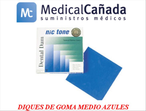 Diques de goma medio azules c/36 nic tone