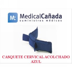 Casquete cervical acolchado azul