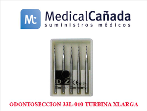 Fresas odontoseccion 33l-010 turbina xlarga c/6 udes