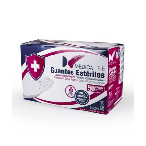 Guantes de Cirugia Esteriles sin Polvo Medicaline Caja 50 pares