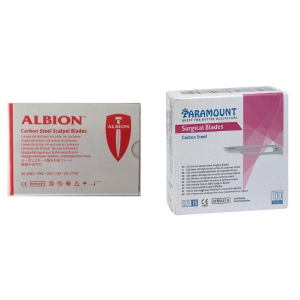 Hojas de Bisturi Desechables Albion y Paramount Caja 100 unidades
