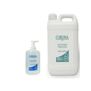 Gel Hidroalcoholico Desinfectante Corona 500 ml y 5 Litros