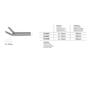 Pinza cortante para laminectomía spurling curva hacía arriba